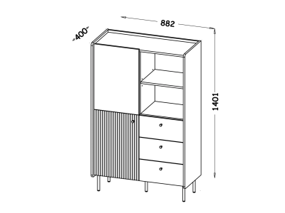 Estante Prestigo 2 Portas - Image 3