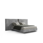 Cama Estofada Esmeralda Alongada Flutuante