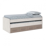 Cama madeira Dupla Infantil + Estante + Gaveta - Ares Plus - Image 4