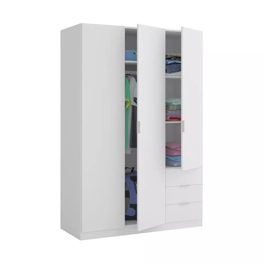 AnyConv.com__guarda-roupa-de-3-portas-e-3-gavetas-branco-low-cost-121-x-180-x-52-cm (1) Roupeiro Bliss Plus - Image 1