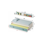Cama madeira Infantil + Estante + Gaveta - Snuba - Image 3