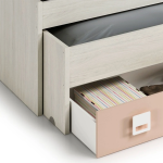 Cama madeira Dupla Infantil + Estante + Gaveta - Nube - Image 3