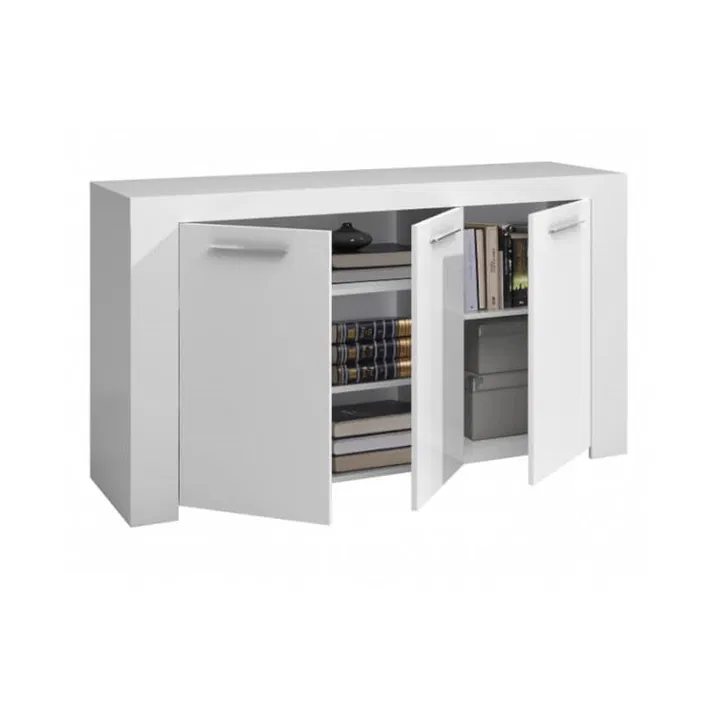 movel-aparador-multiusos-de-design-fabricado-em-melamina-de-cor-branco-artik-fores Módulo Ambit 3 Portas - Image 1